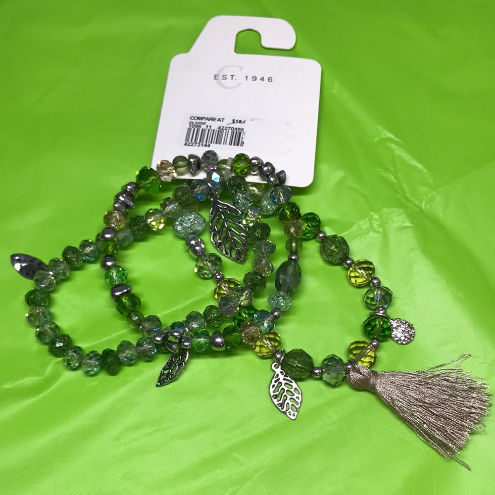 Cato multi strand bead bracelet